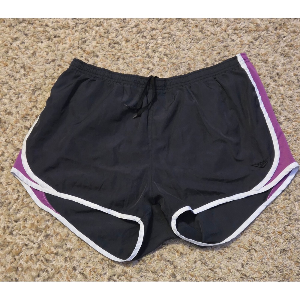 Pony Lined Drawstring‎ Activewear Shorts Women's Size XL Black Purple